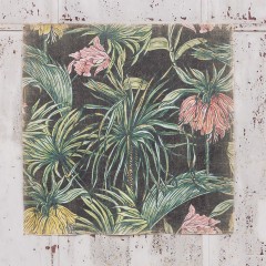 FLEUR VINTAGE NOIRE (120x120 cm)