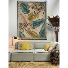 LEOPARDS FEUILLES (150x200cm) 