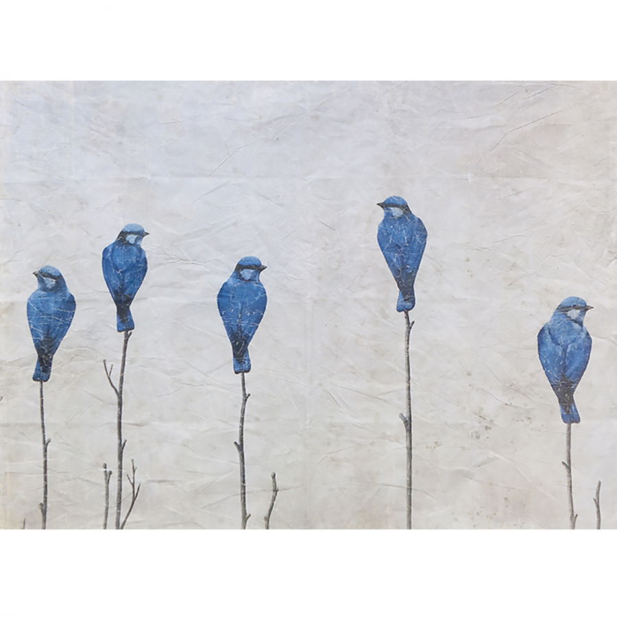 BLUE BIRDS (120x90 cm)