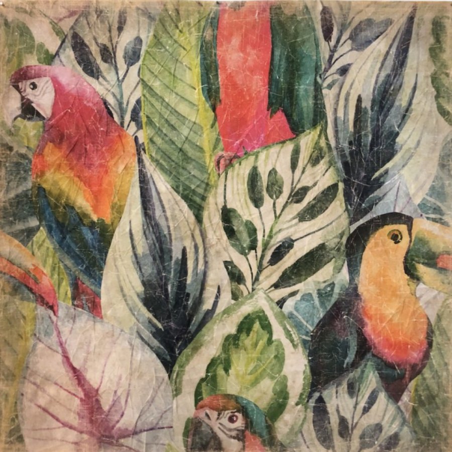 TOUCAN FEUILLE (120x120 cm)